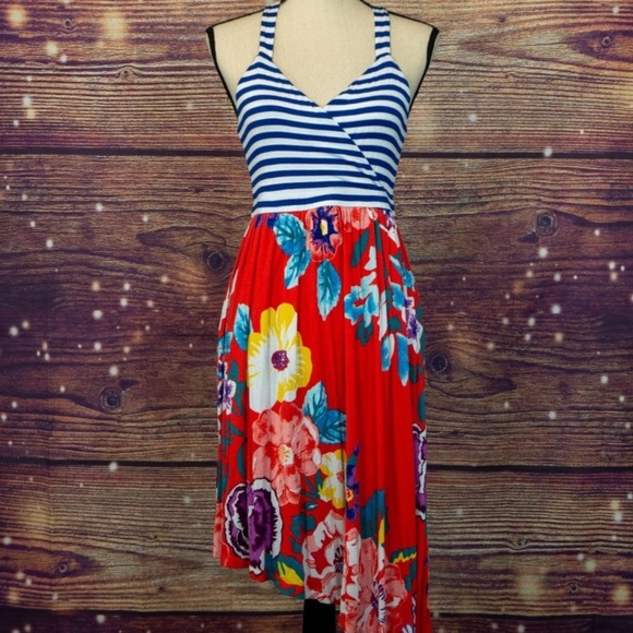 SOMA Angled Hem Sleeveless Dress in Havana Floral Print - Picture 3 of 10